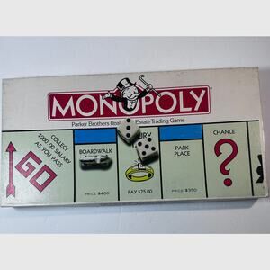 Vintage 1985 Monopoly Board Game Parker Brothers Complete RJ